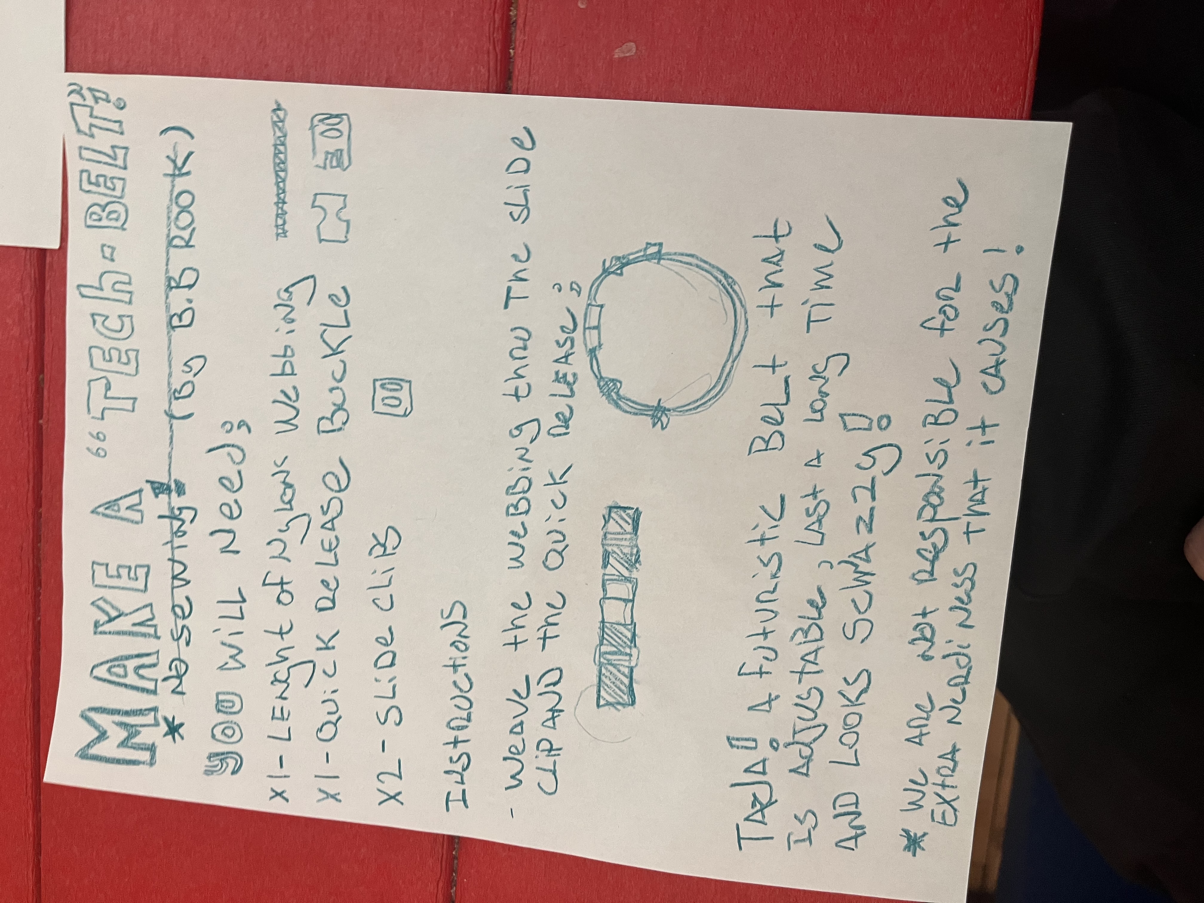 Hand-drawn note about mesh networking and building the future